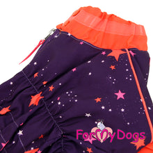 Last inn bildet i Galleri-visningsprogrammet, Vinterdress lilla/orange, stjerner, TISPE (Str. 22 Chinese Crested, Cocker spaniel ol.)