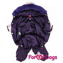 Last inn bildet i Galleri-visningsprogrammet, Vinterdress med fugler, hvit/Lilla TISPE (Langhåret hund)