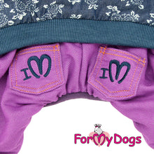 Last inn bildet i Galleri-visningsprogrammet, Velour dress lilla UNISEX str 10 chihuahua