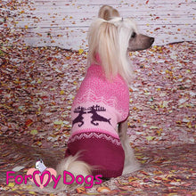 Last inn bildet i Galleri-visningsprogrammet, STRIKKET Genser “Hjort” Rosa UNISEX