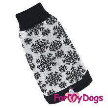 Last inn bildet i Galleri-visningsprogrammet, STRIKKET Genser “Snøfnugg” Sølv/Svart UNISEX