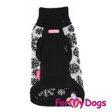 Last inn bildet i Galleri-visningsprogrammet, STRIKKET Genser “Snøfnugg” Sølv/Svart UNISEX