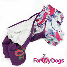 Last inn bildet i Galleri-visningsprogrammet, Dress hvit/lilla TISPE (str 20 Chinese Crested, Cockerspaniel ol.) Langhåret hund