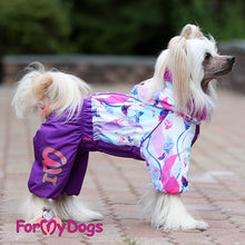 Last inn bildet i Galleri-visningsprogrammet, Dress hvit/lilla TISPE (str 20 Chinese Crested, Cockerspaniel ol.) Langhåret hund