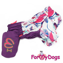 Last inn bildet i Galleri-visningsprogrammet, Dress hvit/lilla TISPE (str 20 Chinese Crested, Cockerspaniel ol.) Langhåret hund