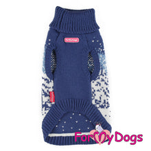 Last inn bildet i Galleri-visningsprogrammet, STRIKKET Genser Vinterskog blå UNISEX