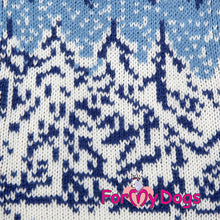 Last inn bildet i Galleri-visningsprogrammet, STRIKKET Genser Vinterskog blå UNISEX
