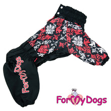 Last inn bildet i Galleri-visningsprogrammet, Regndress svart/rød TISPE Mops/Fransk Bulldog