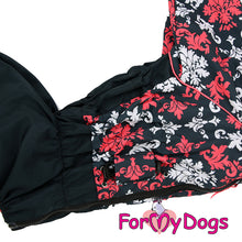 Last inn bildet i Galleri-visningsprogrammet, Regndress svart/rød TISPE Mops/Fransk Bulldog