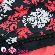 Last inn bildet i Galleri-visningsprogrammet, Regndress svart/rød TISPE Mops/Fransk Bulldog