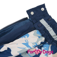 Last inn bildet i Galleri-visningsprogrammet, Vinterdress blå HANNE, Mops/Fransk Bulldog str. A2