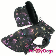 Last inn bildet i Galleri-visningsprogrammet, Jakke svart ¨sommerfugler¨ UNISEX, for Langhårete hunder