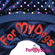 Last inn bildet i Galleri-visningsprogrammet, Dress velour blå UNISEX (str. 14 petit Brabancon, Toy Puddel ol.)