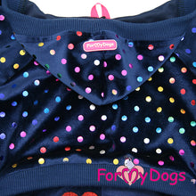 Last inn bildet i Galleri-visningsprogrammet, Dress velour blå UNISEX (str. 14 petit Brabancon, Toy Puddel ol.)