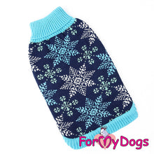 Last inn bildet i Galleri-visningsprogrammet, Strikkevest blå med snøfnugg UNISEX