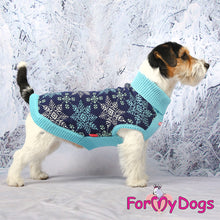 Last inn bildet i Galleri-visningsprogrammet, Strikkevest blå med snøfnugg UNISEX