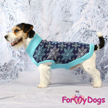 Last inn bildet i Galleri-visningsprogrammet, Strikkevest blå med snøfnugg UNISEX