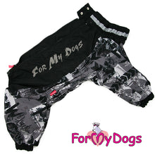 Last inn bildet i Galleri-visningsprogrammet, Regndress svart/grå HANNE mopps, fransk bulldog